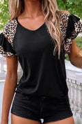 Ruffled Sleeve V-Neck Top image 0