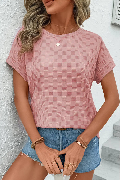 Checkered Pink Top image 1