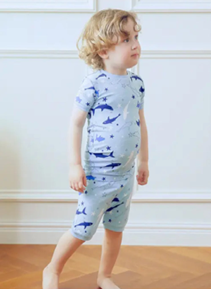 Aqua Shark Viscose PJs image 3