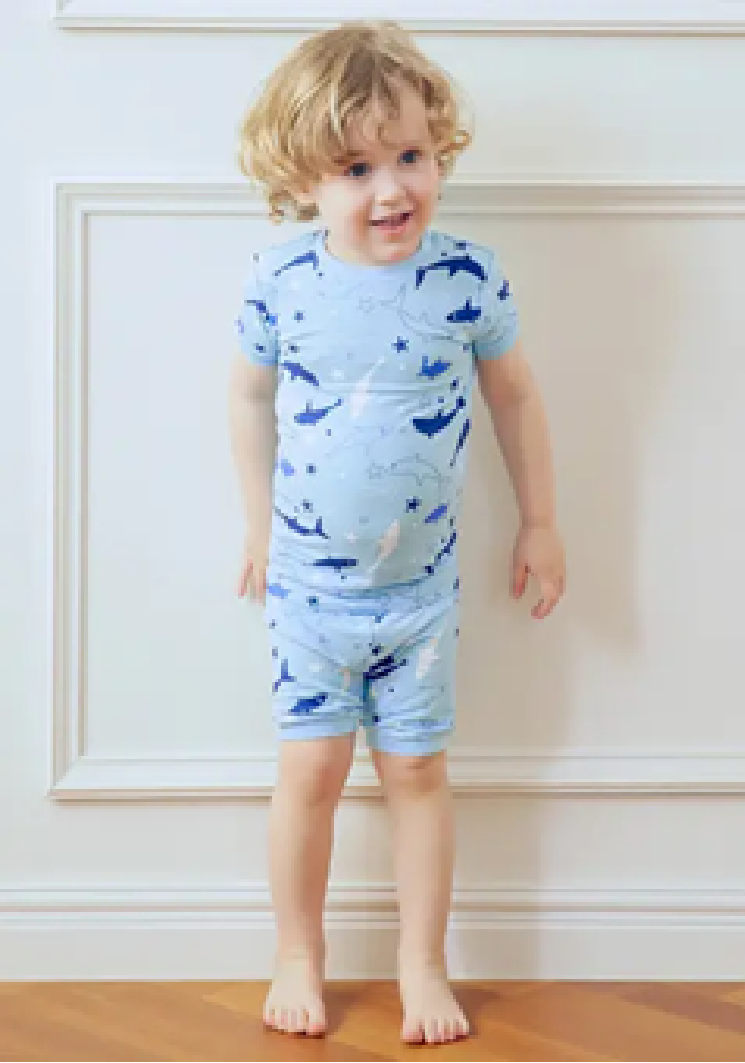 Aqua Shark Viscose PJs image 2