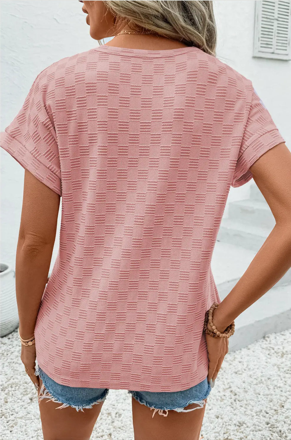 Checkered Pink Top image 2
