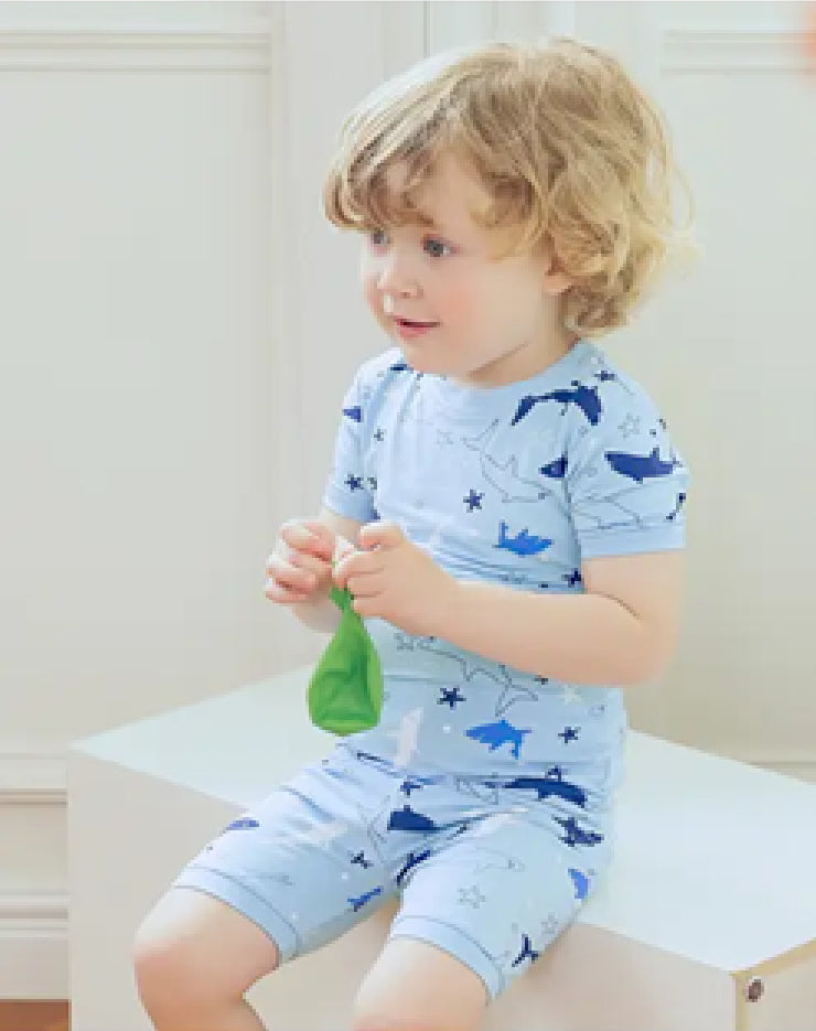 Aqua Shark Viscose PJs image 1