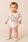 Daddy's Girl Pink Striped Onesie image 0