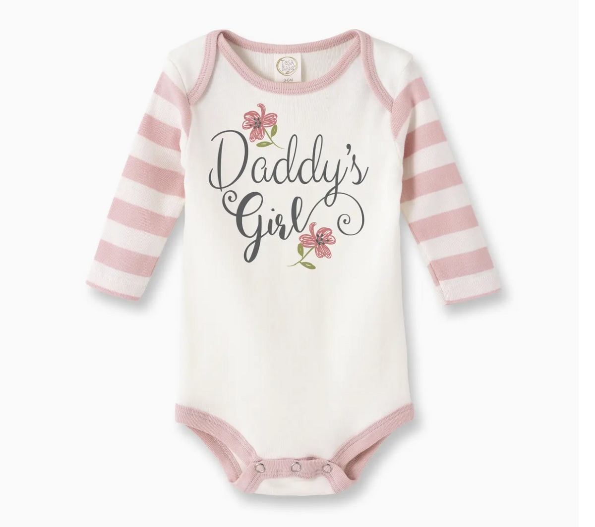 Daddy's Girl Pink Striped Onesie image 1