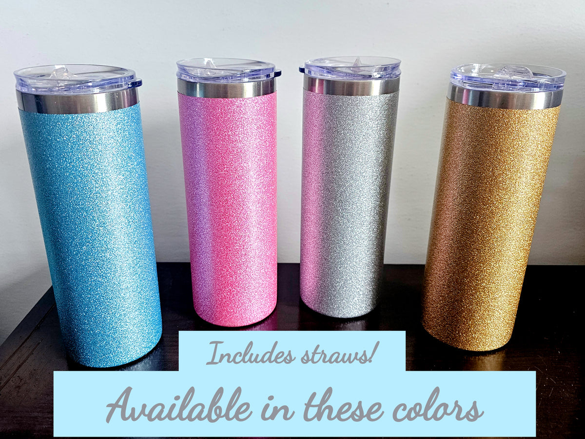 Mom's Daily Glitter Tumbler image 1